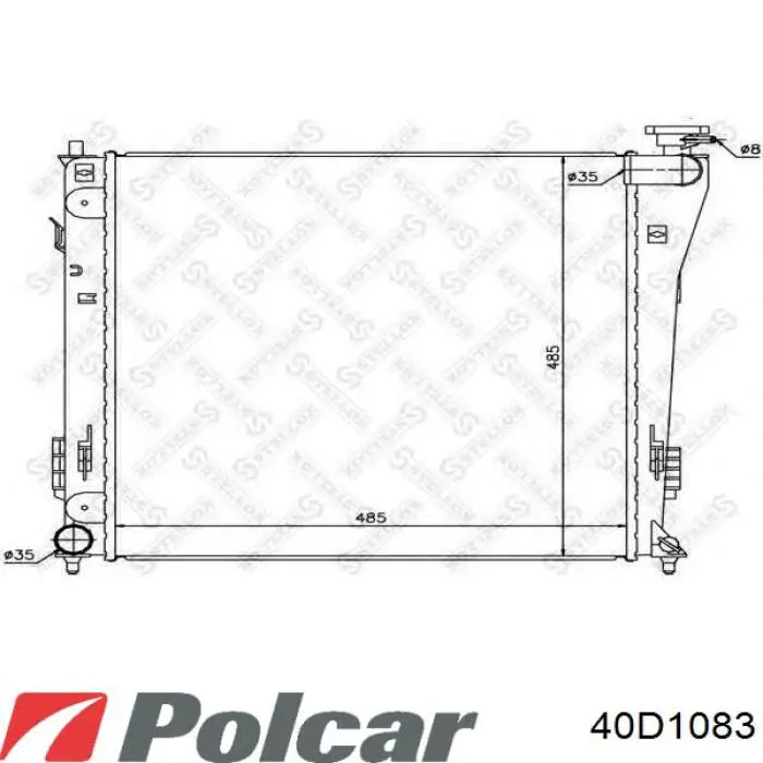 40D1083 Polcar радіатор охолодження двигуна
