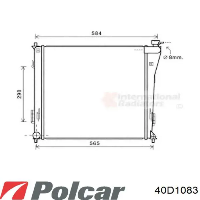 Радіатор 40D1083 Polcar