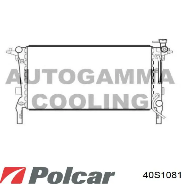 Радіатор основний Polcar 40S1081 ціна, від 69.41 USD