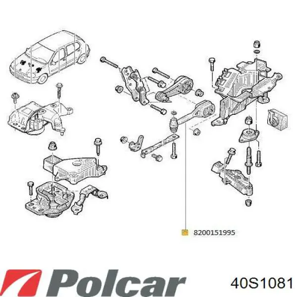 40S1081 Polcar Радіатор охолодження двигуна