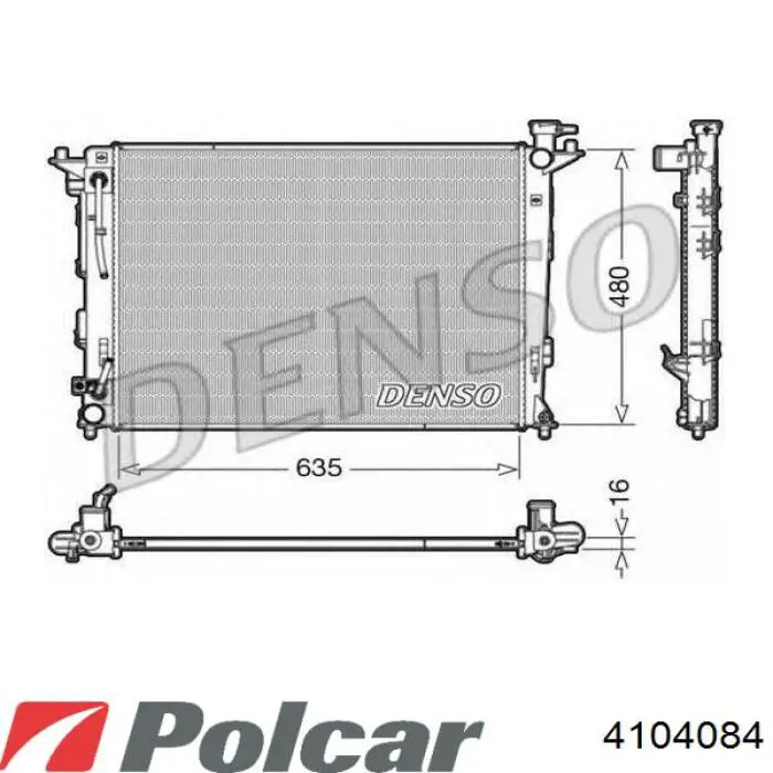 4104084 Polcar радіатор охолодження двигуна