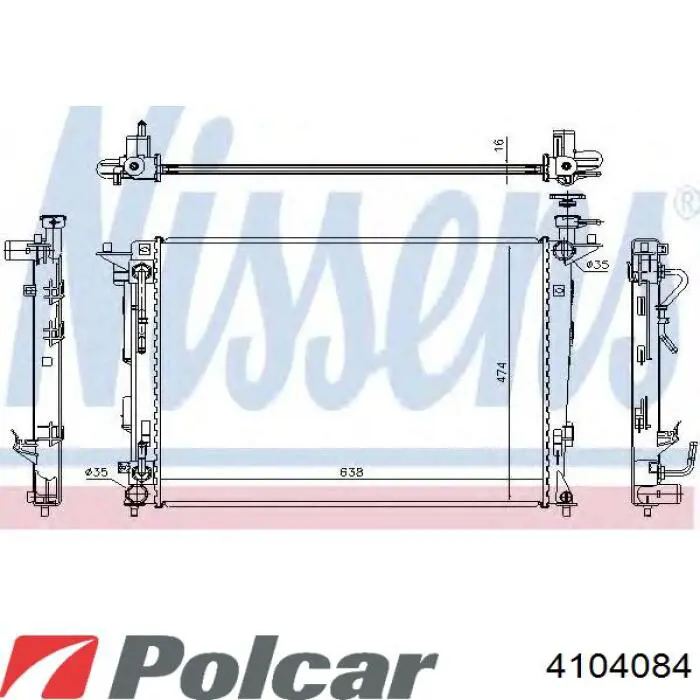 Радіатор 4104084 Polcar