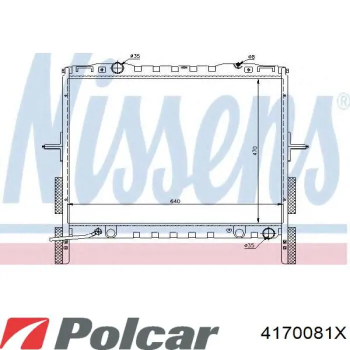 Купити 4170081X Polcar Радіатор двигуна