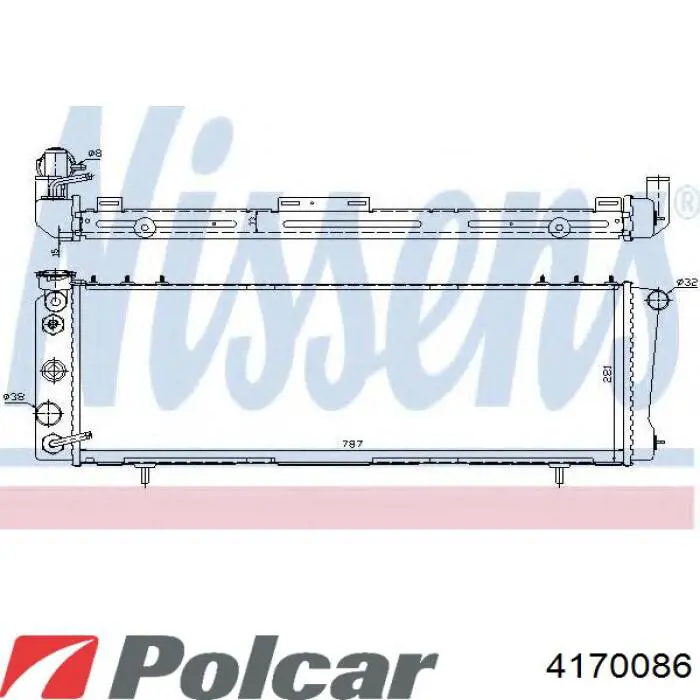 Радіатор основний Polcar 4170086 ціна, від 99.02 USD