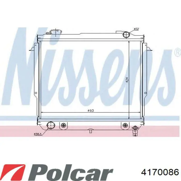 Радіатор 4170086 Polcar