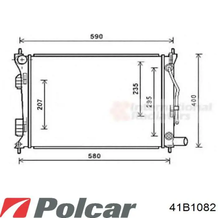 Радіатор основний Polcar 41B1082 ціна, від 63.61 USD