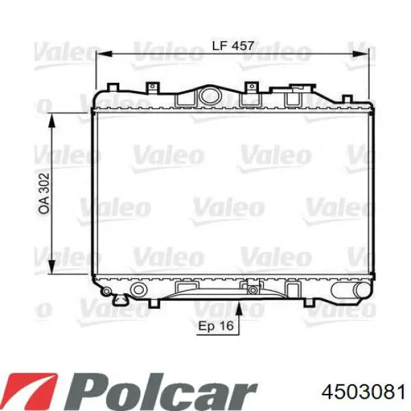 4503081 Polcar радіатор охолодження двигуна