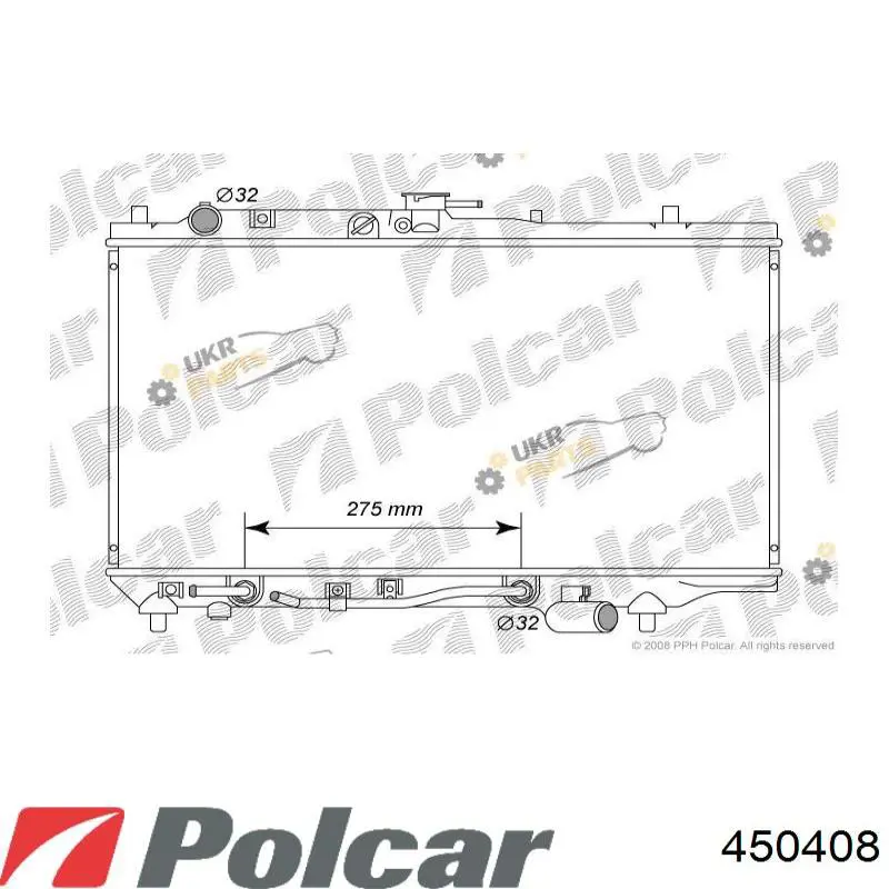 Радіатор 450408 Polcar