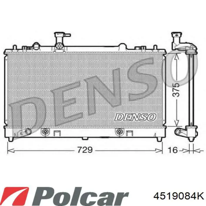 4519084K Polcar радіатор охолодження двигуна