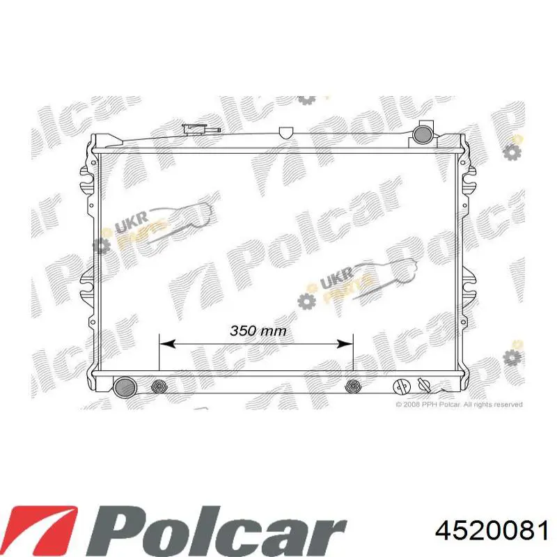 Радіатор основний Polcar 4520081 ціна, від 27.03 USD