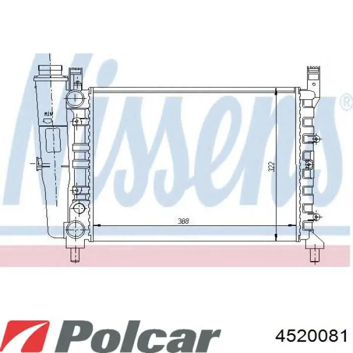 4520081 Polcar радіатор охолодження двигуна