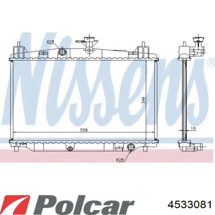 Купити 4533081 Polcar Радіатор двигуна