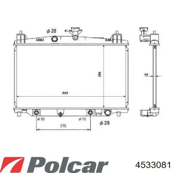 Радіатор 4533081 Polcar