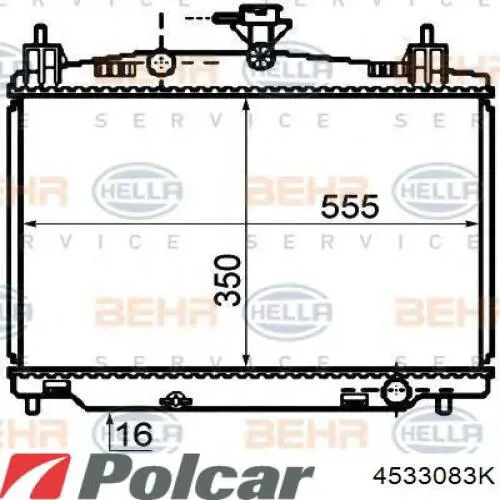 Купити 4533083K Polcar Радіатор двигуна