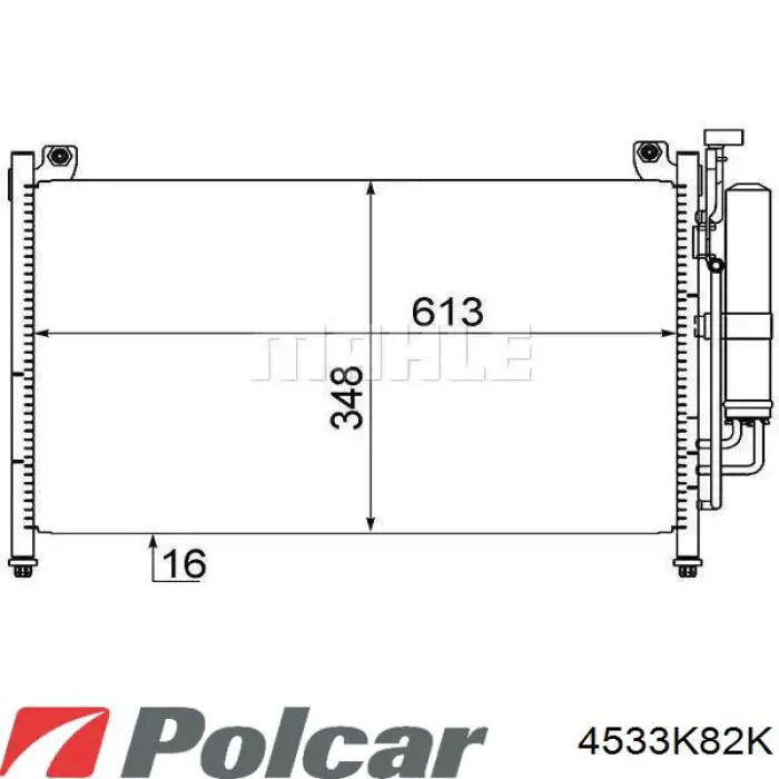 Радіатор кондиціонера DF7161480C Mazda