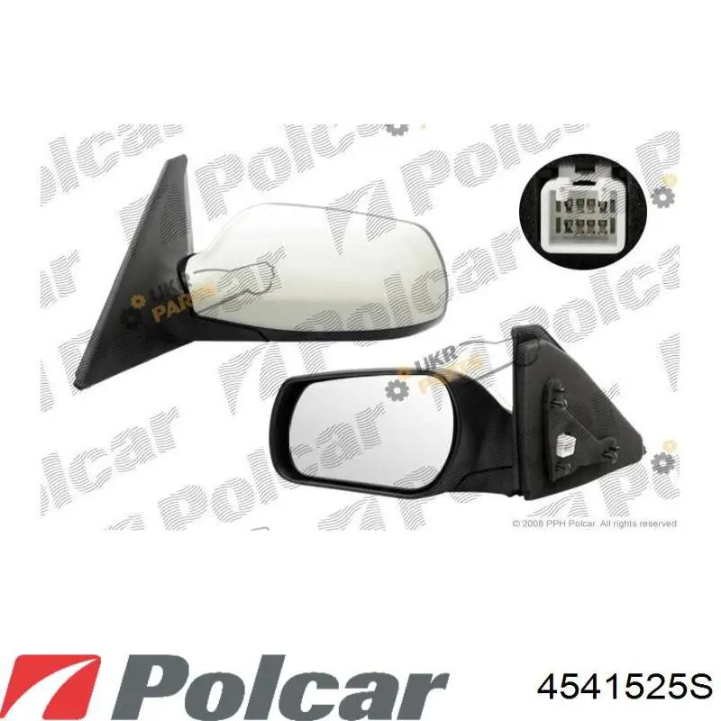 Праве бічне дзеркало Polcar 4541525S ціна, від 47.27 USD