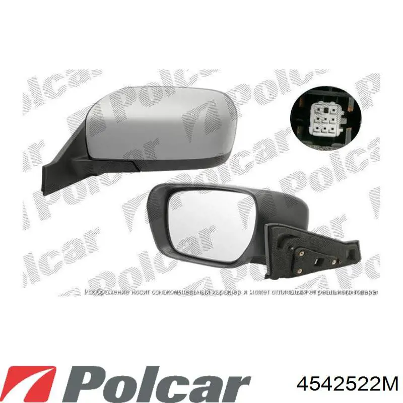 Праве бічне дзеркало Polcar 4542522M ціна, від 98.64 USD