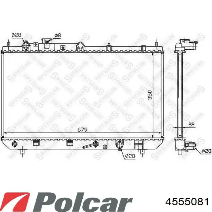 Радіатор 4555081 Polcar
