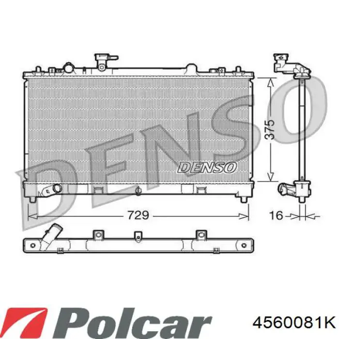 4560081K Polcar радіатор охолодження двигуна