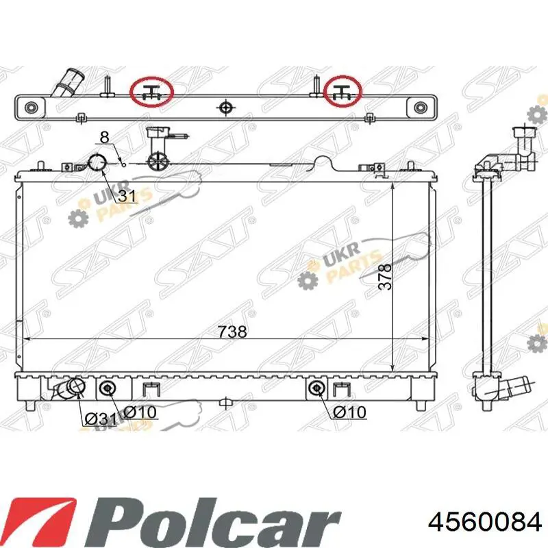 4560084 Polcar радіатор охолодження двигуна