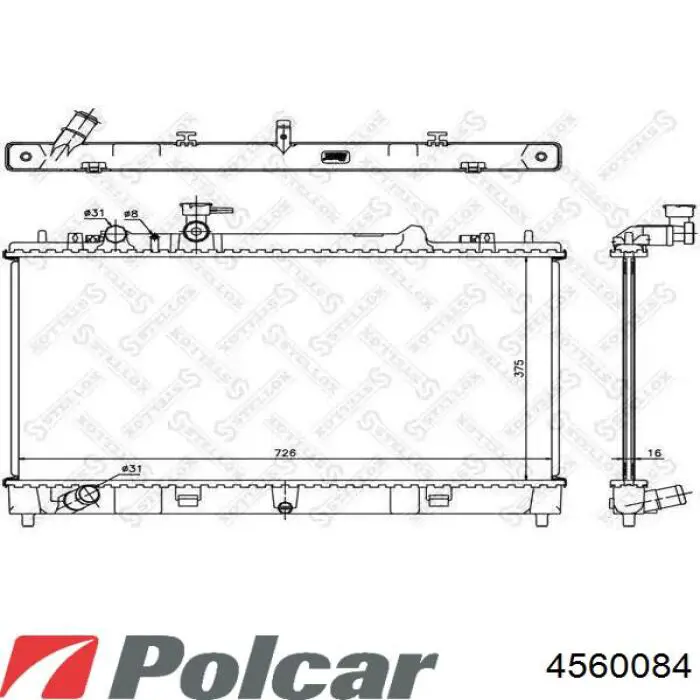 Радіатор 4560084 Polcar