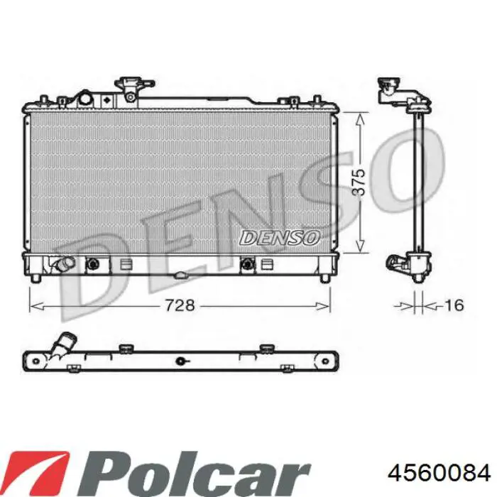 4560084 Polcar Радіатор охолодження двигуна