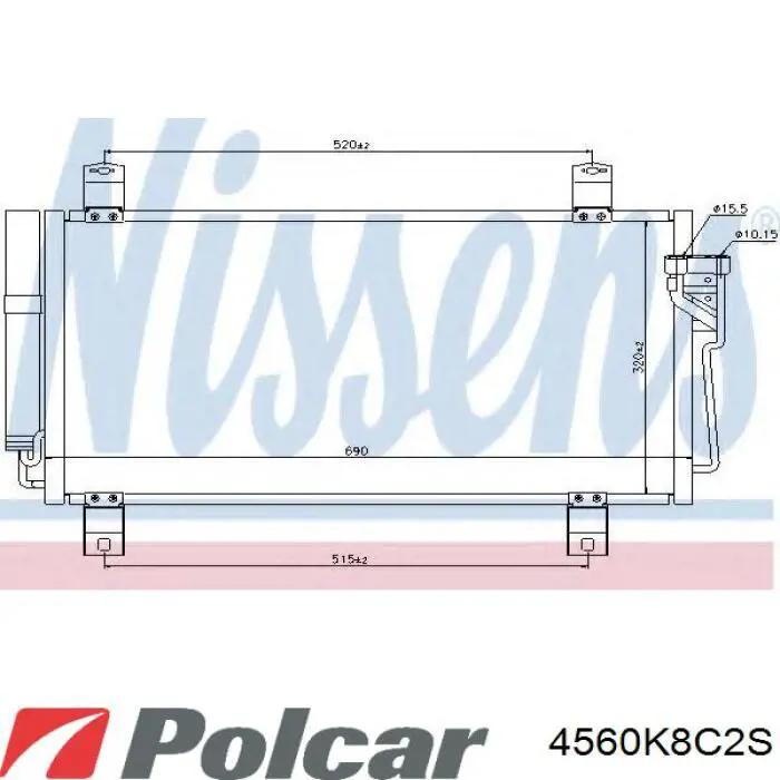 4560K8C2S Polcar радіатор кондиціонера