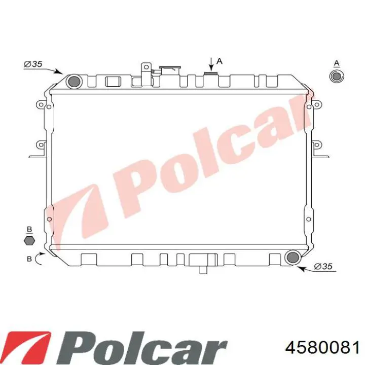 Радіатор основний Polcar 4580081 ціна, від 62.40 USD