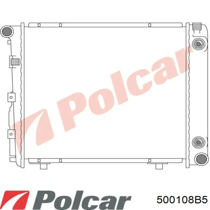 Радіатор основний Polcar 500108B5 ціна, від 112.87 USD
