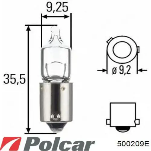 Фара ліва 500209E Polcar