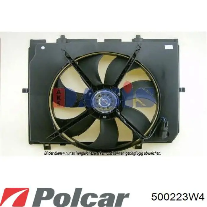 500223W4 Polcar дифузор радіатора охолодження, в зборі з двигуном і крильчаткою