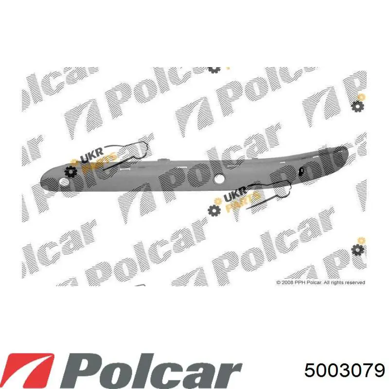 Молдинг переднього бампера, лівий 5003079 Polcar