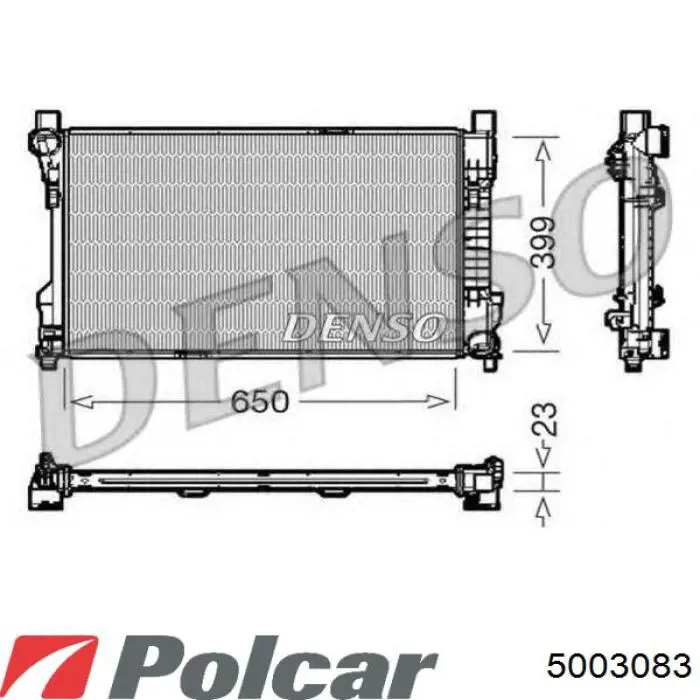 Купити 5003083 Polcar Радіатор двигуна