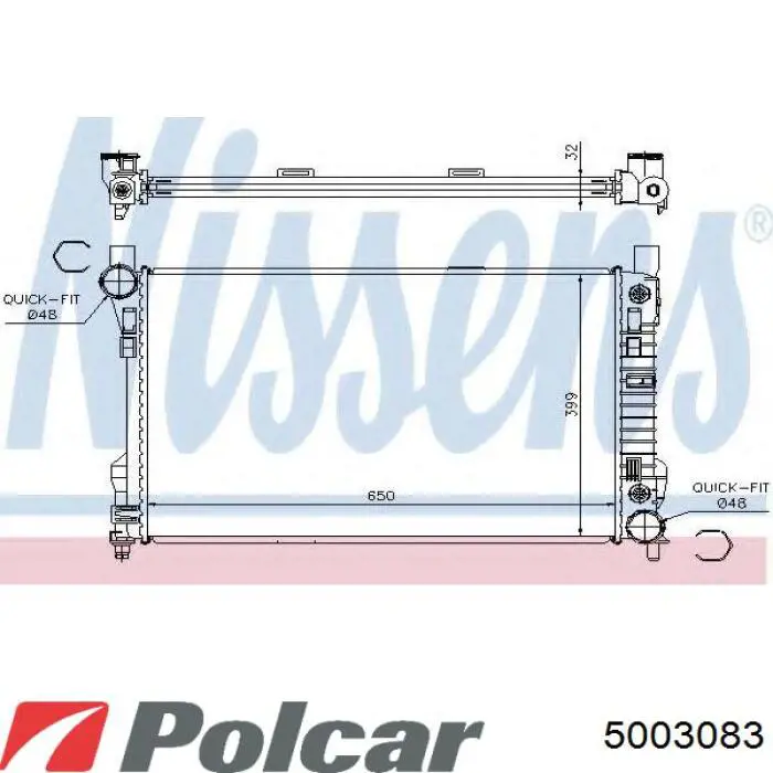 Радіатор 5003083 Polcar