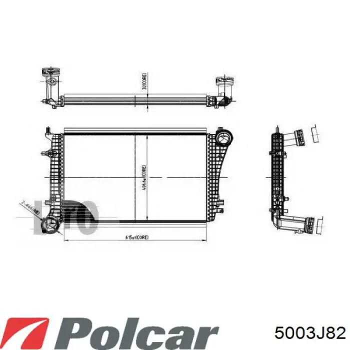5003J82 Polcar Охолоджувач наддувочного повітря