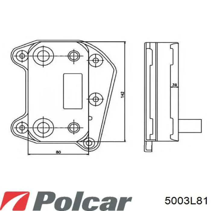 5003L81 Polcar радіатор масляний