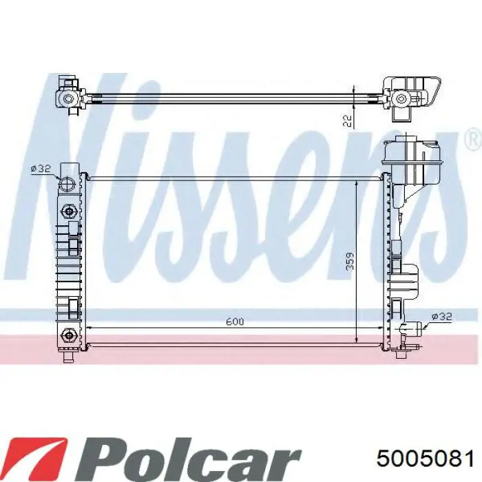 5005081 Polcar радіатор охолодження двигуна