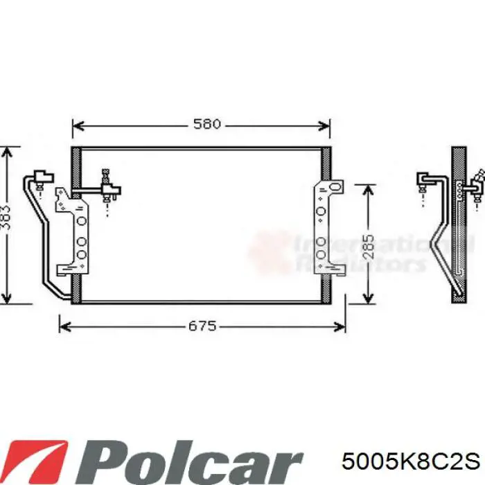 Купити 5005K8C2S Polcar Радіатор системи охолодження кондиціонера