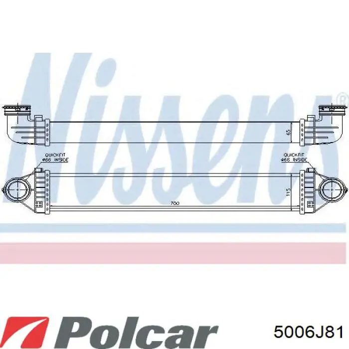 5006J81 Polcar Охолоджувач наддувочного повітря