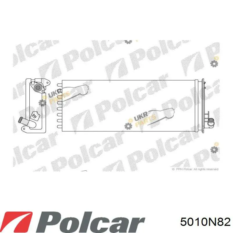 Радіатор пічки 5010N82 Polcar