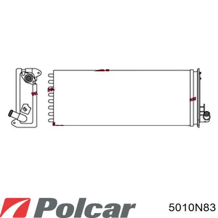 Радіатор пічки (обігрівача) Polcar 5010N82 ціна, від 24.49 USD