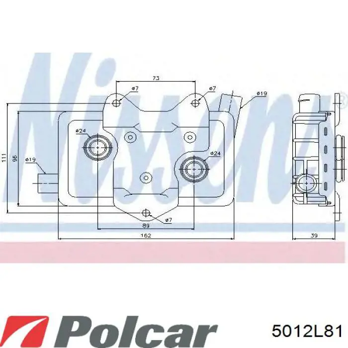 Радіатор масляний 5012L81 Polcar