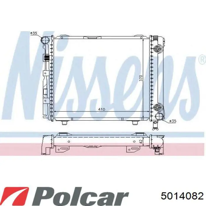 5014082 Polcar Радіатор охолодження двигуна