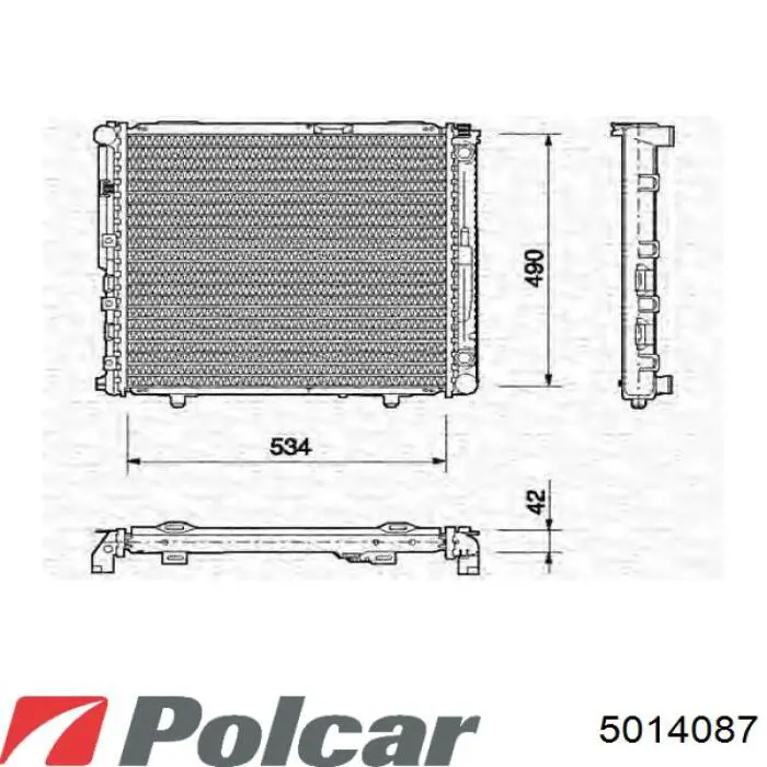 Купити 5014087 Polcar Радіатор двигуна
