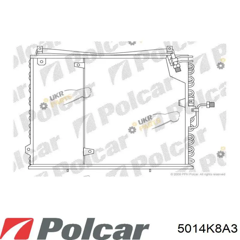 Радіатор кондиціонера 5014K8A3 Polcar
