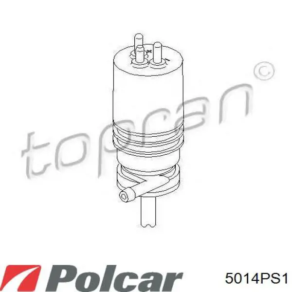 5014PS1 Polcar насос-двигун омивача скла, переднього