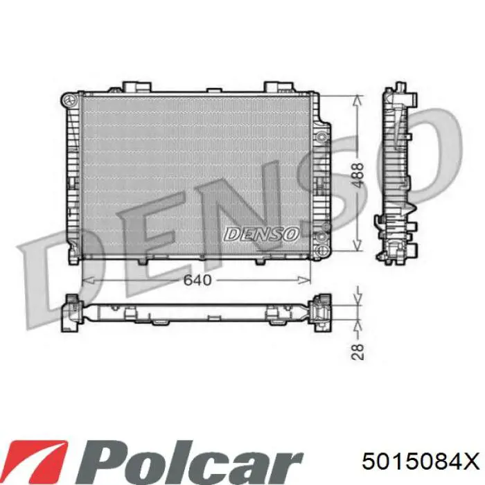5015084X Polcar радіатор охолодження двигуна
