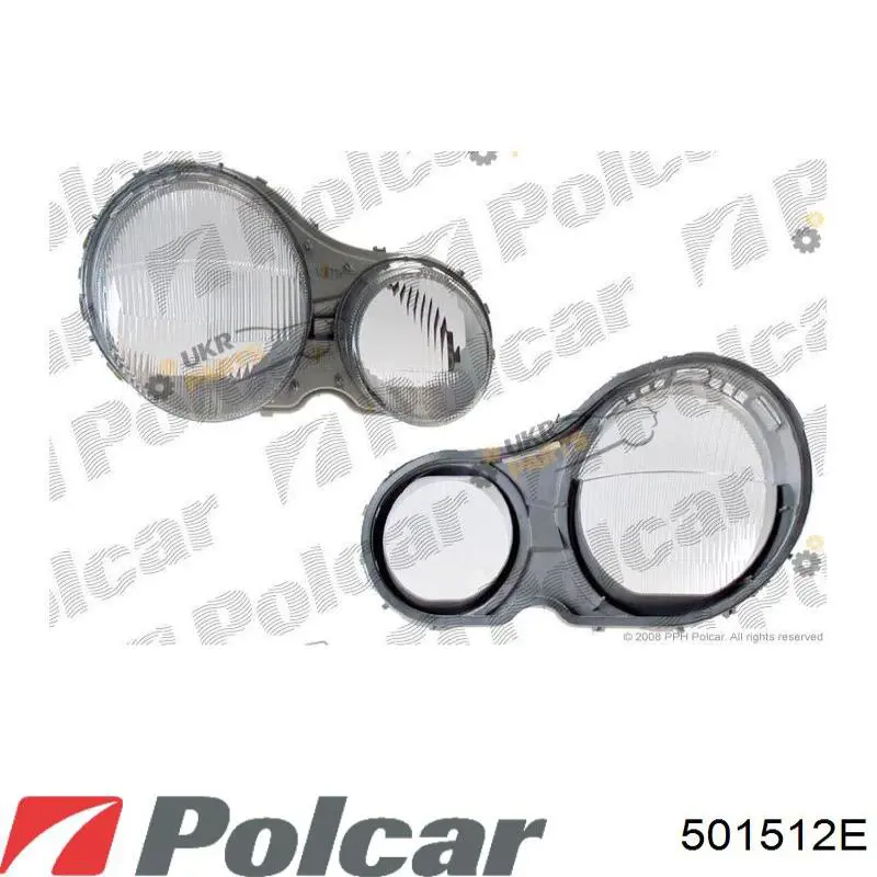 Купити 501512E Polcar Скло фари правої