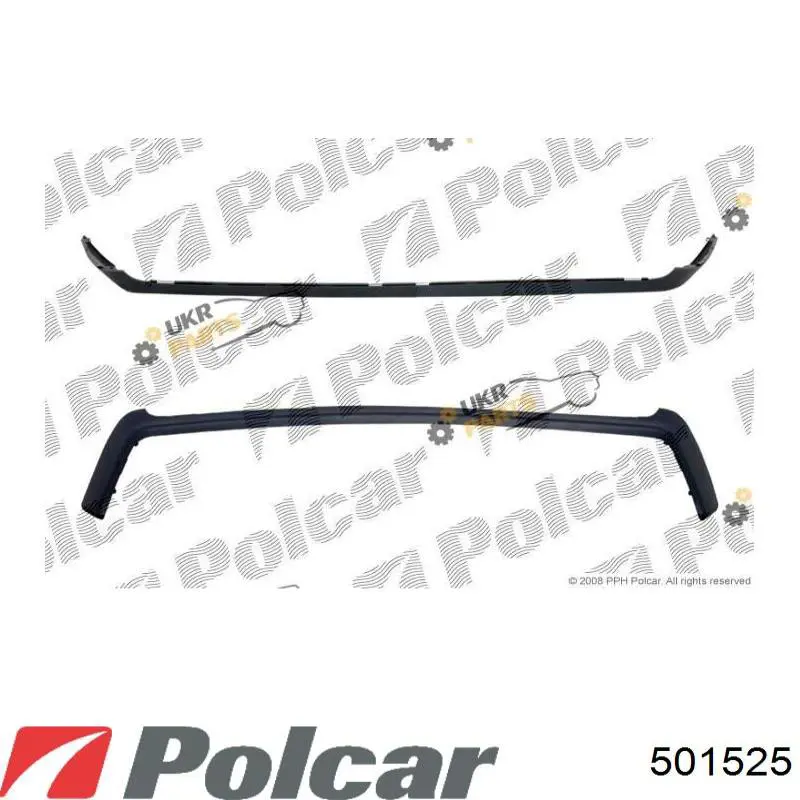 Спойлер переднього бампера 501525 Polcar