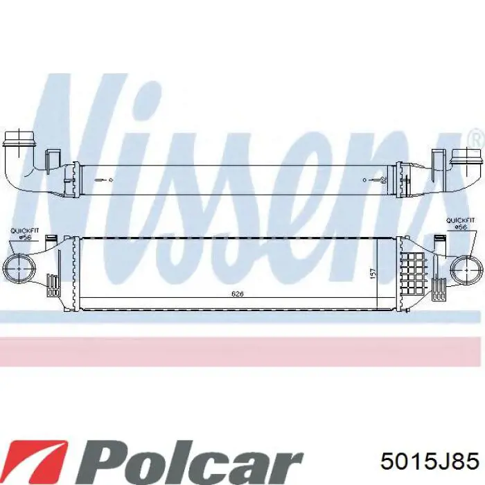 5015J85 Polcar Охолоджувач наддувочного повітря